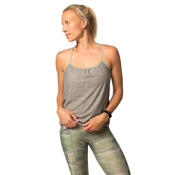 NWT Spaghetti Strap Tank Top Pockets Bra Camo Sz XS - Picture 2 of 4